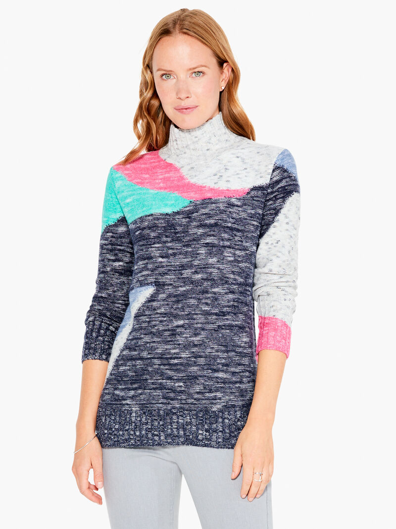 Woman Wears Sun Turn Mix Sweater image number 0