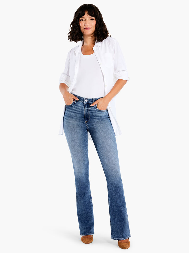 Woman Wears Paige High Rise Laurel Canyon Jeans image number 1