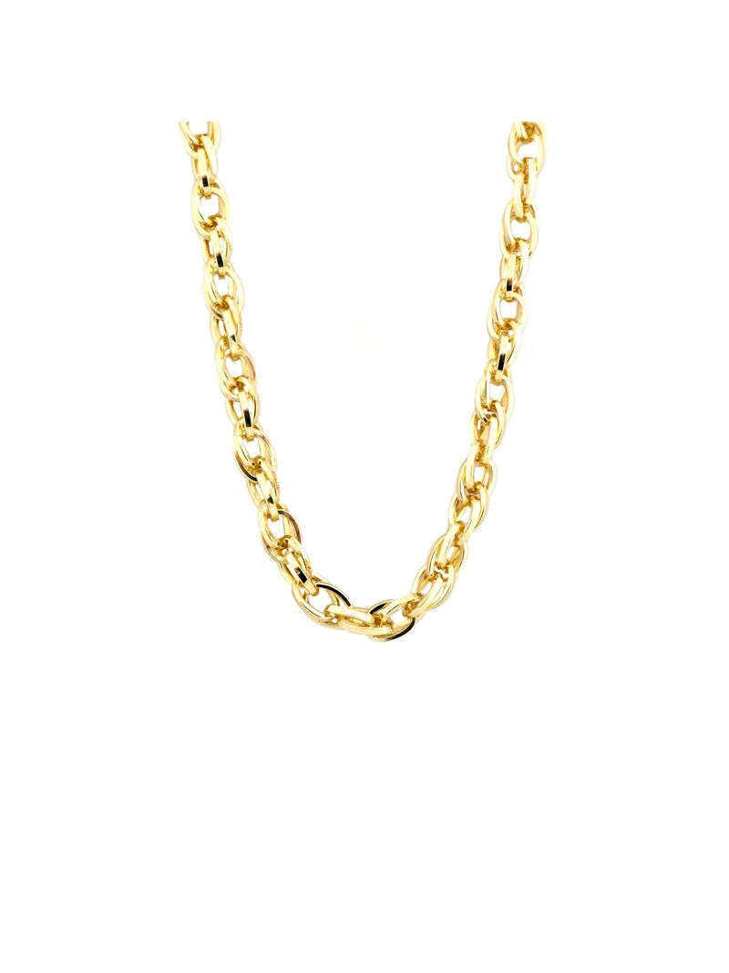 Woman Wears Marlyn Schiff Short Twisted Oval Link Necklace image number 0