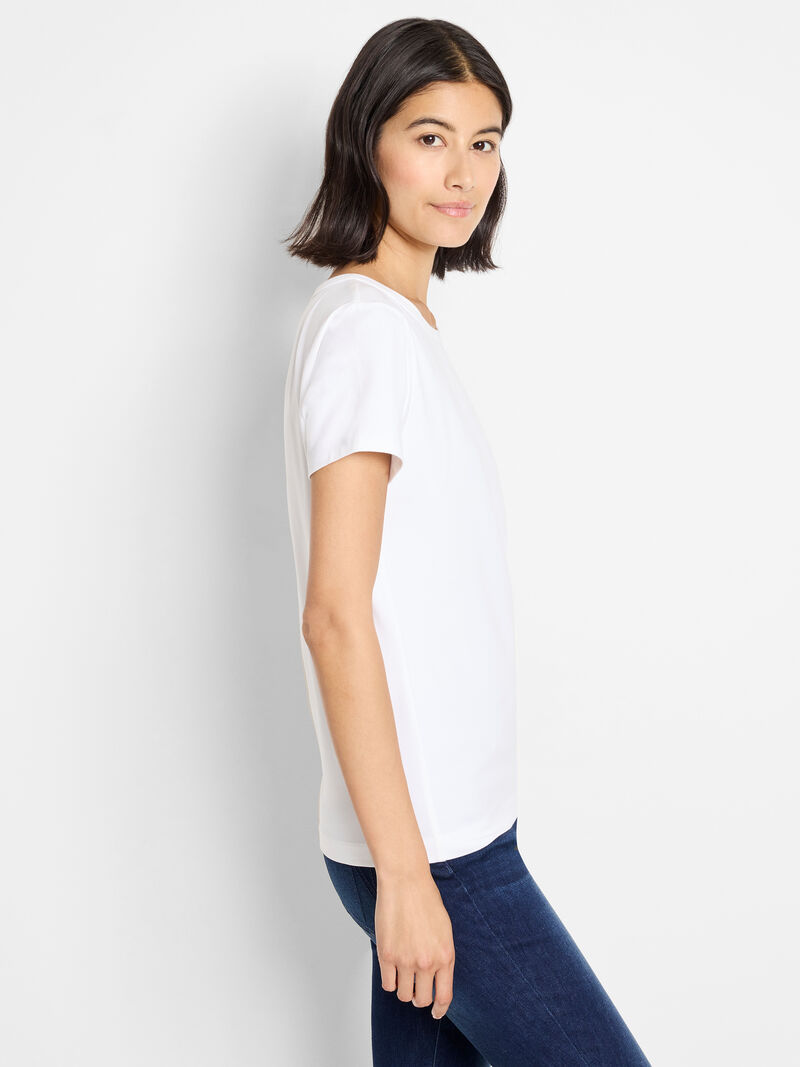 Woman Wears Perfect Knit Crew Neck T-Shirt image number 2