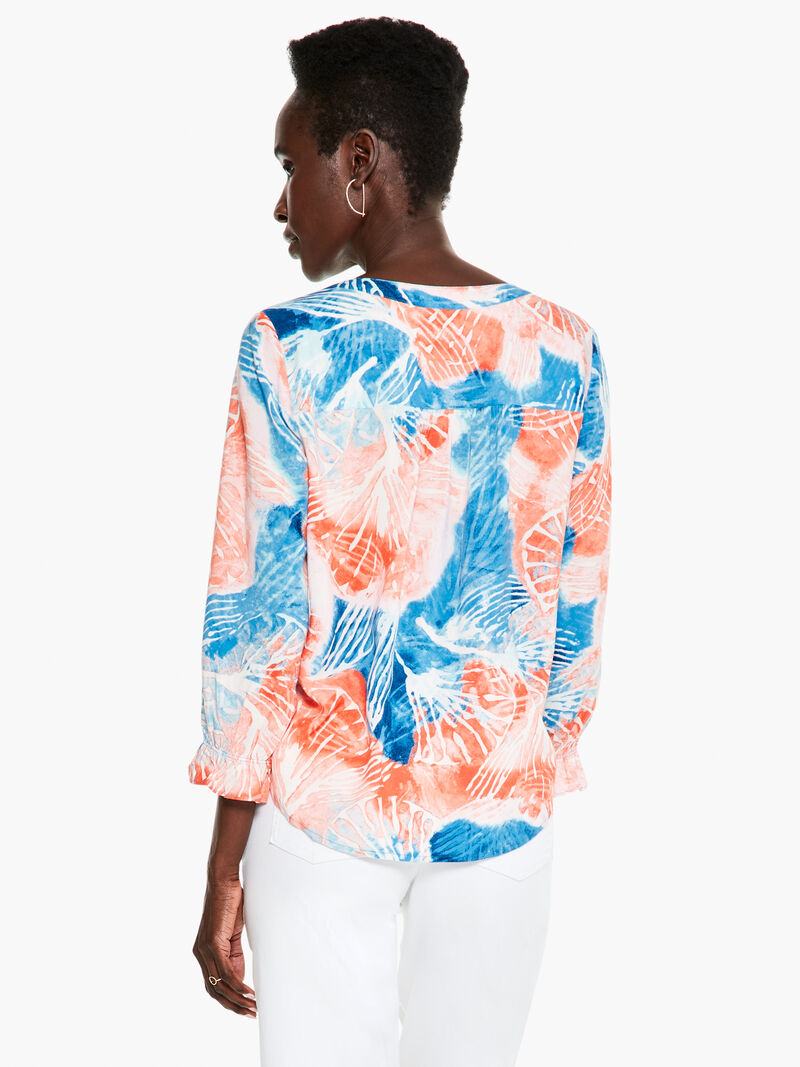 Woman Wears Watercolor Blooms Top image number 2