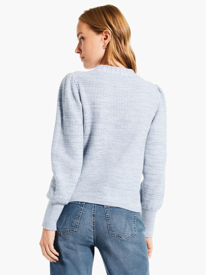 Woman Wears Waffle Stitch Sweater image number 2