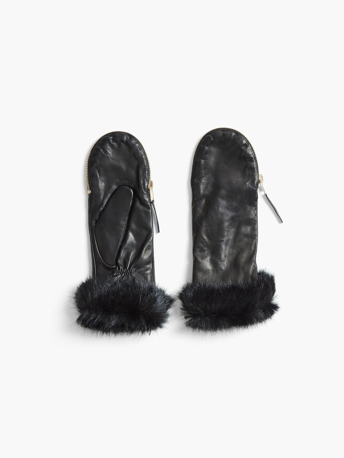 Amato Zipper Mitten w/ Faux Fur Mouton Cuff