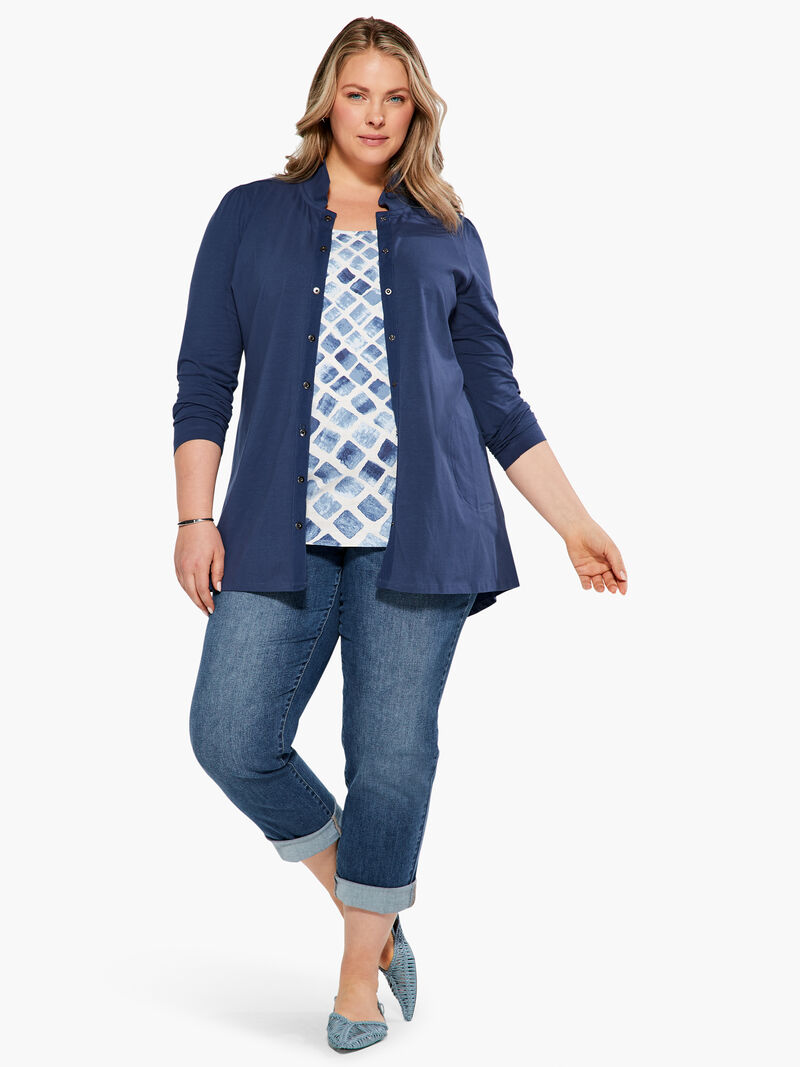 Woman Wears Snap Up Perfect Jacket image number 3