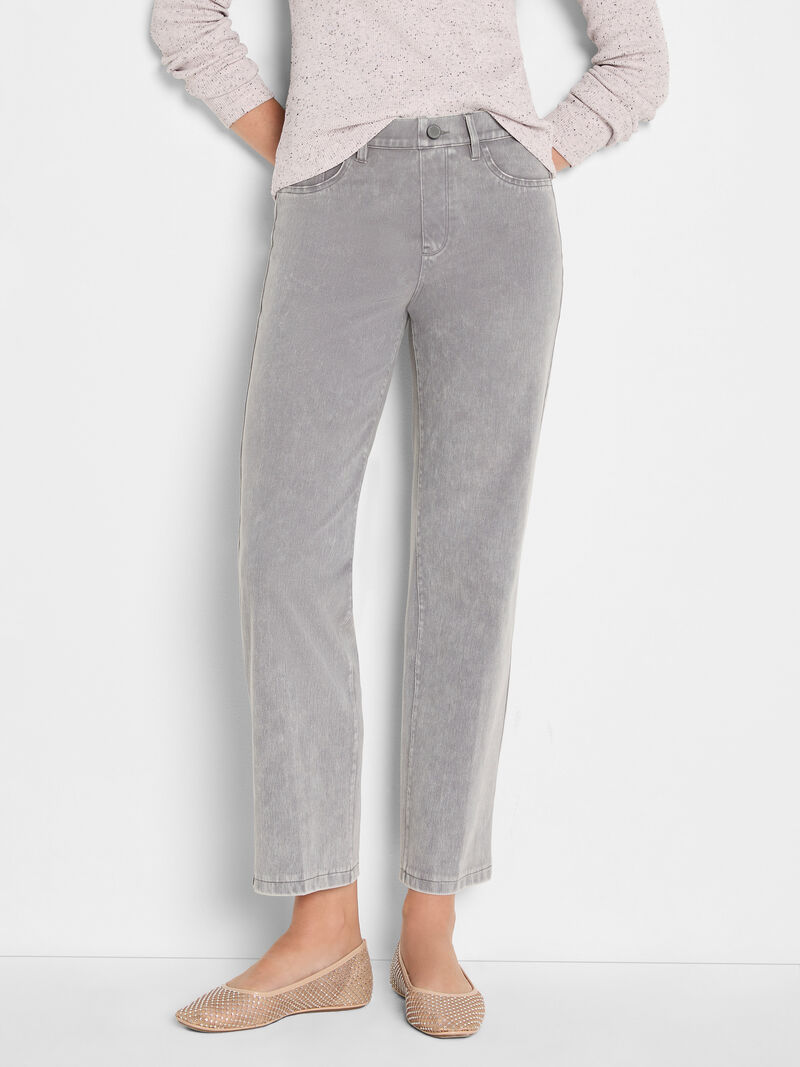 28" Recess Straight Knit Ankle Pull On Jeans