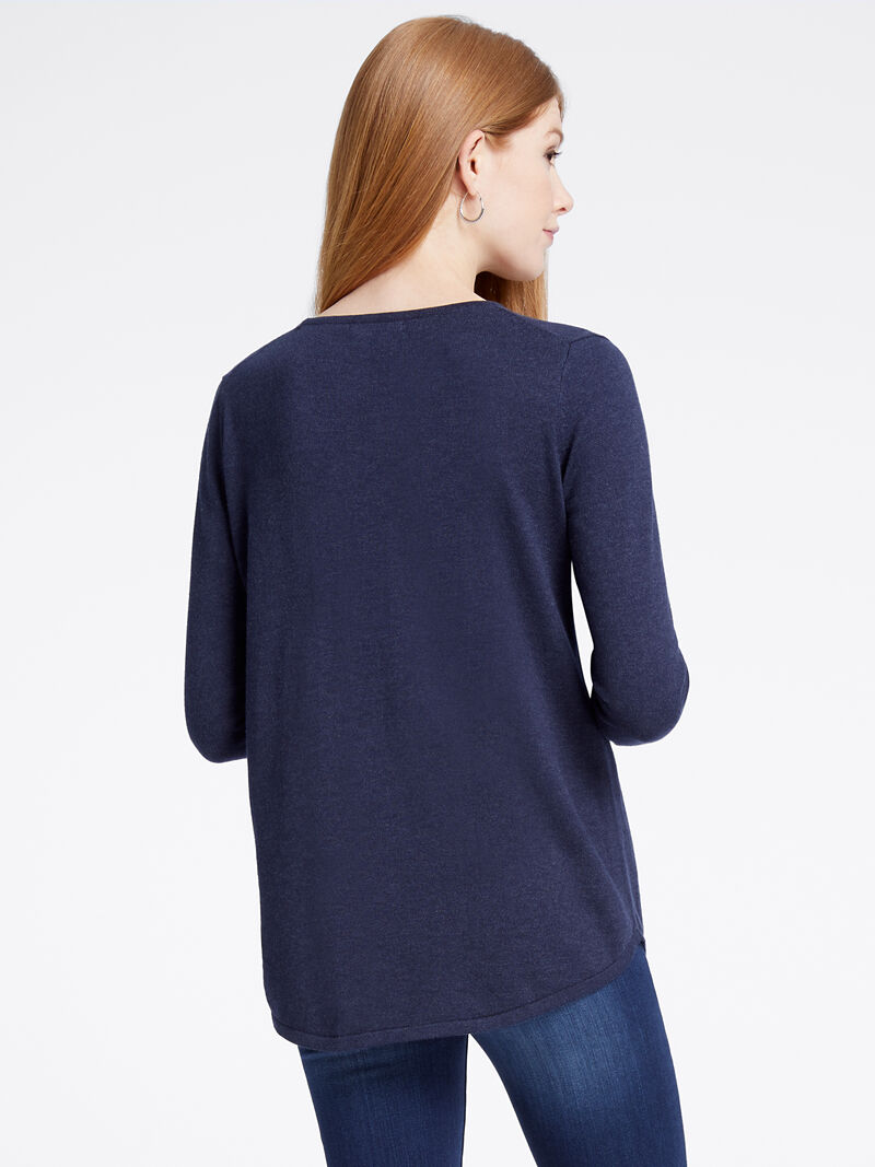 Woman Wears Vital V Neck Sweater image number 2