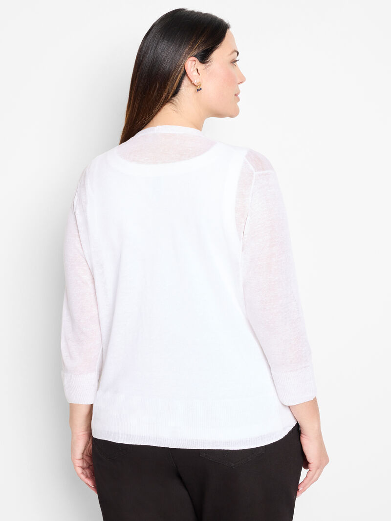 Woman Wears Lightweight 4-Way Cardigan image number 3