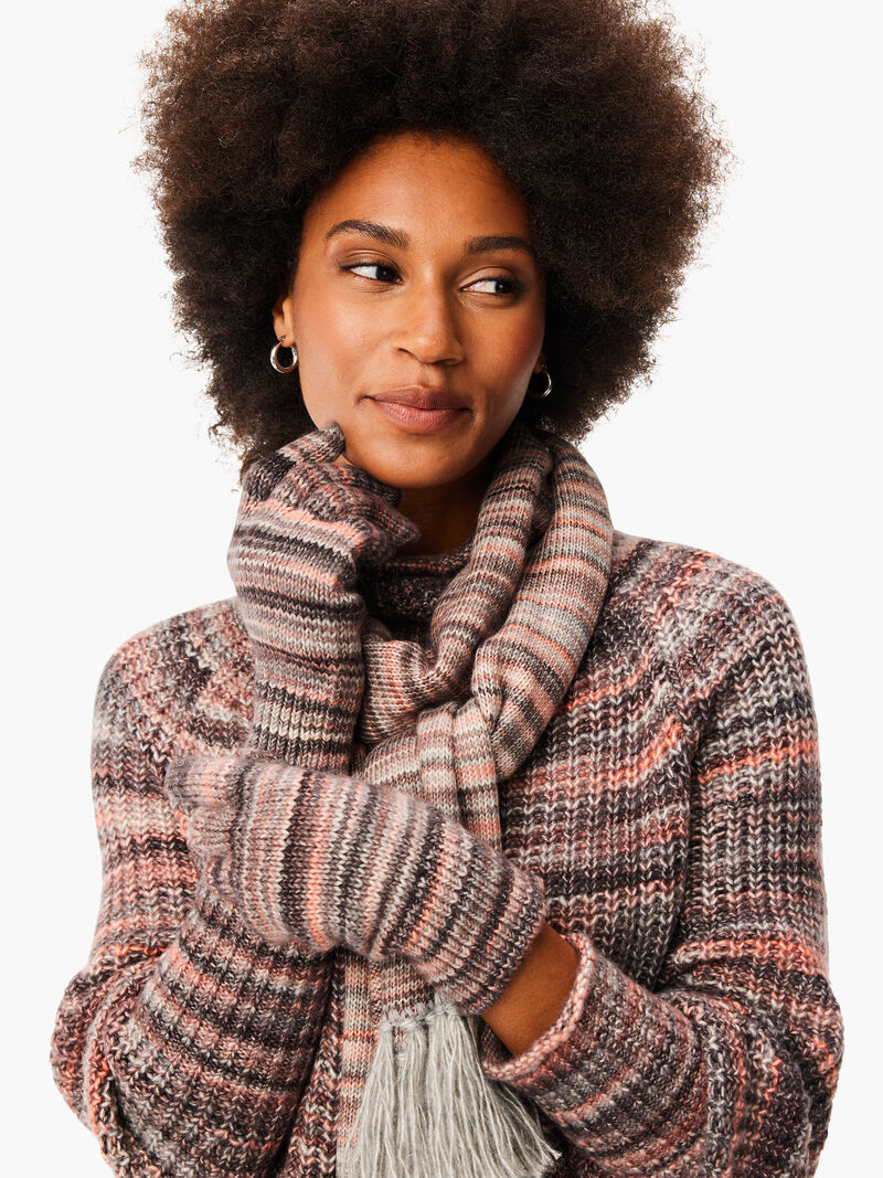 Woman Wears Party Mix Gloves image number 1