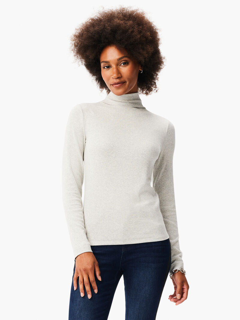 Woman Wears High Neck Perfect Rib Top image number 0
