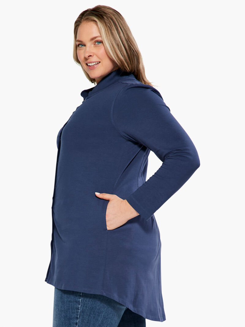 Woman Wears Snap Up Perfect Jacket image number 1