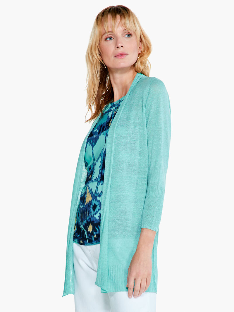 Woman Wears Go To Featherweight Cardigan Sweater image number 1
