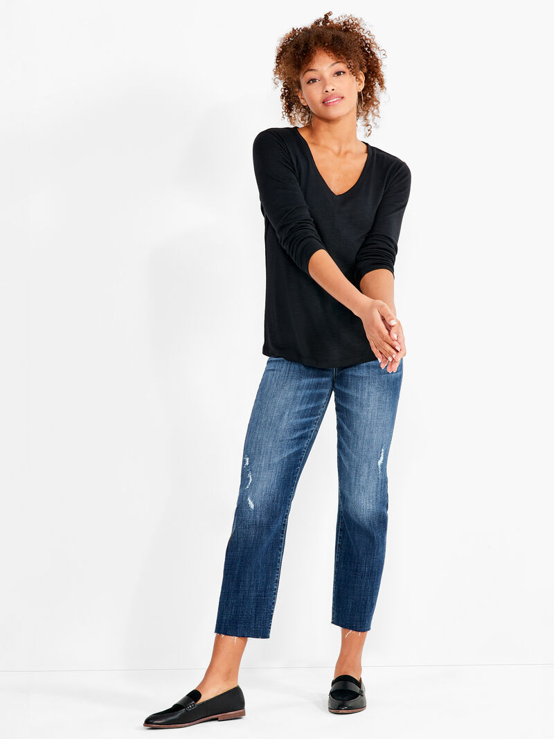 Woman Wears NZT Long Sleeve V Tee image number 3