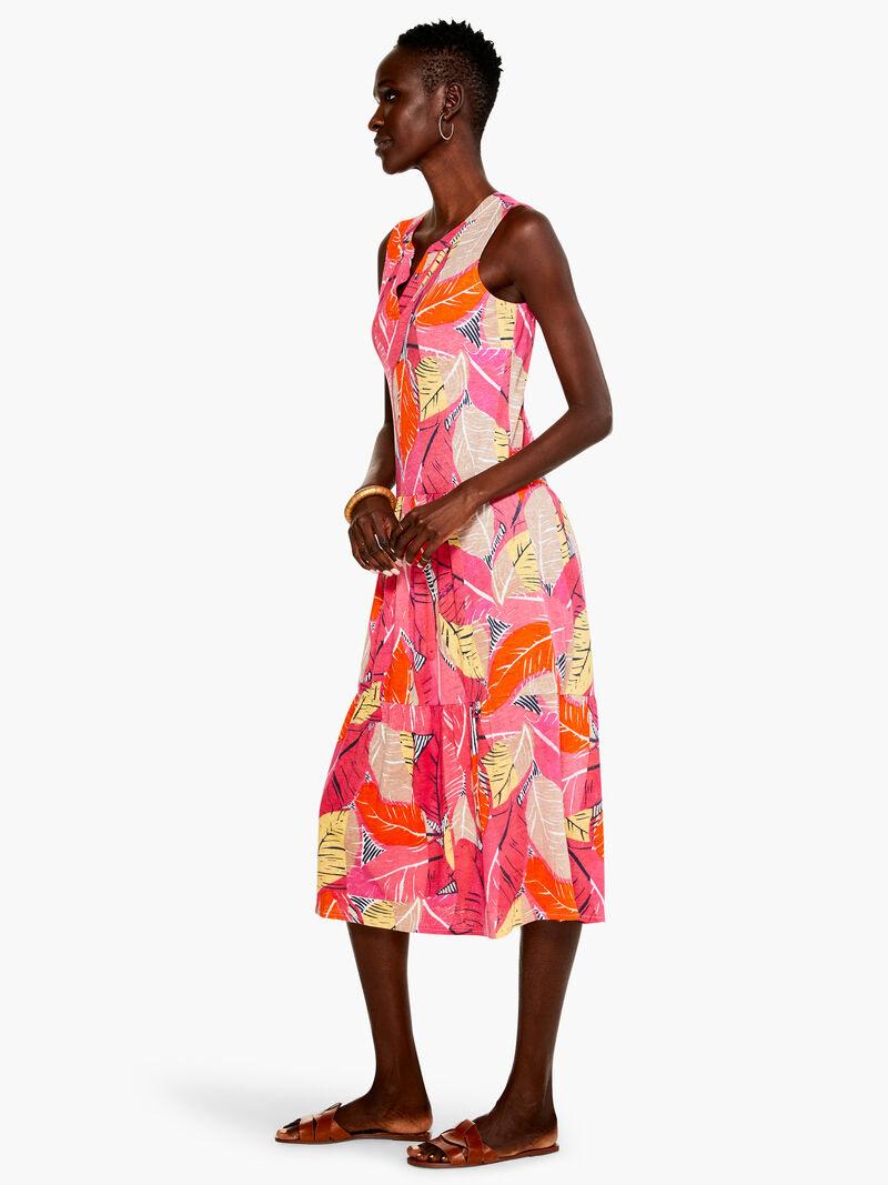 Woman Wears Feather Leaves Dress image number 2