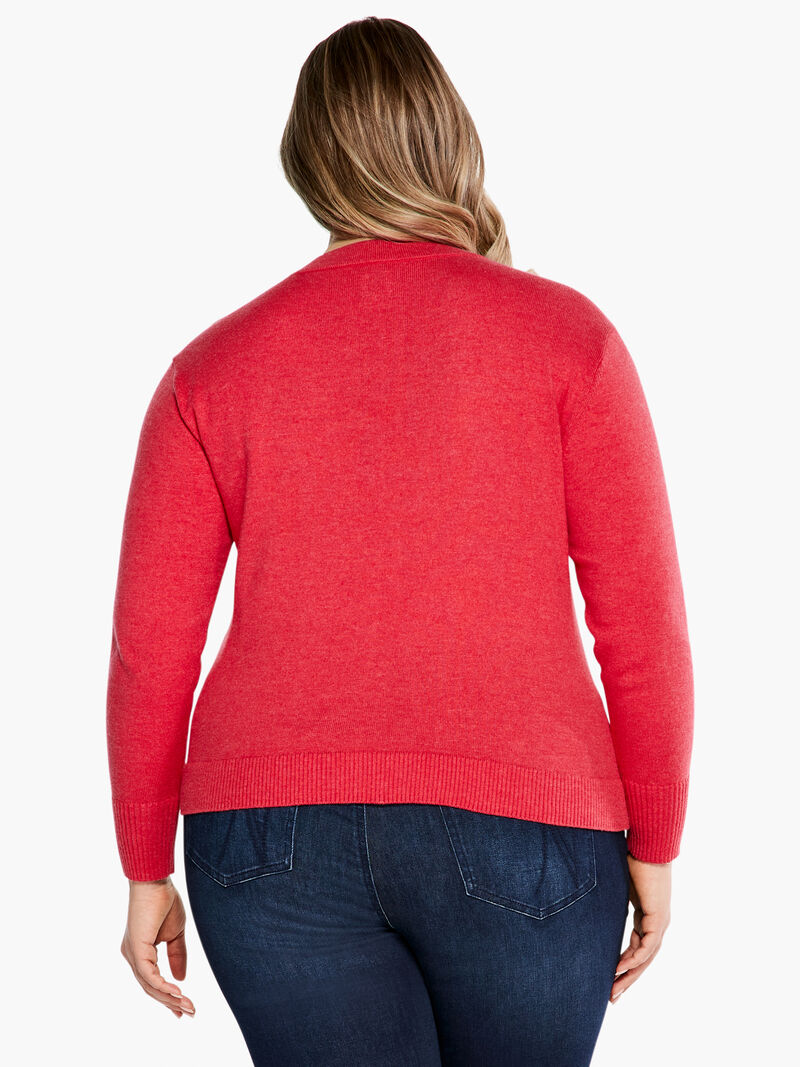 Woman Wears Shorty V Sweater image number 2