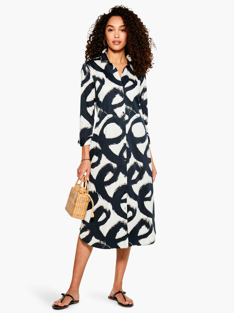 Woman Wears Squiggle Stretch Dress Jacket image number 1