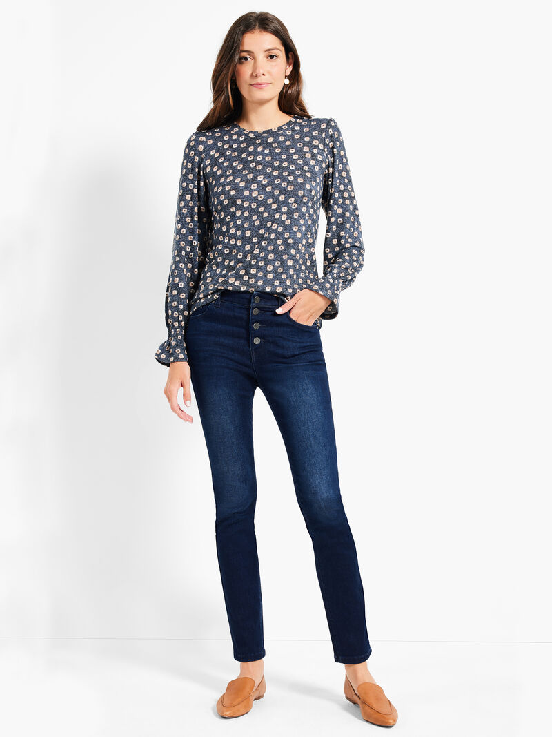 Woman Wears NZT Sweet Dreams Dotty Femme Sleeve Tee image number 3