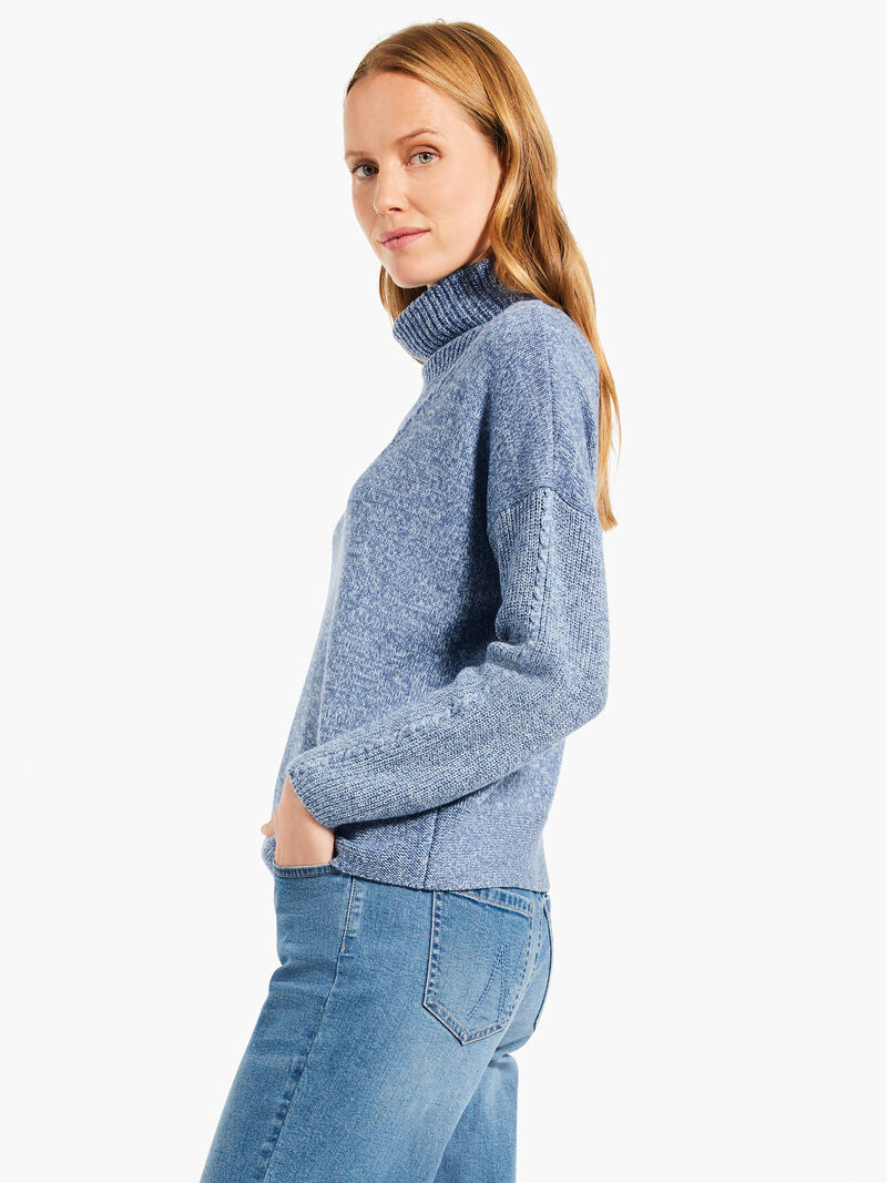 Woman Wears Mix Stitch Sweater image number 1