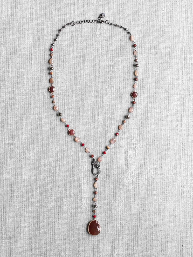 Woman Wears Nakamol Ruby Layered Necklace image number 0