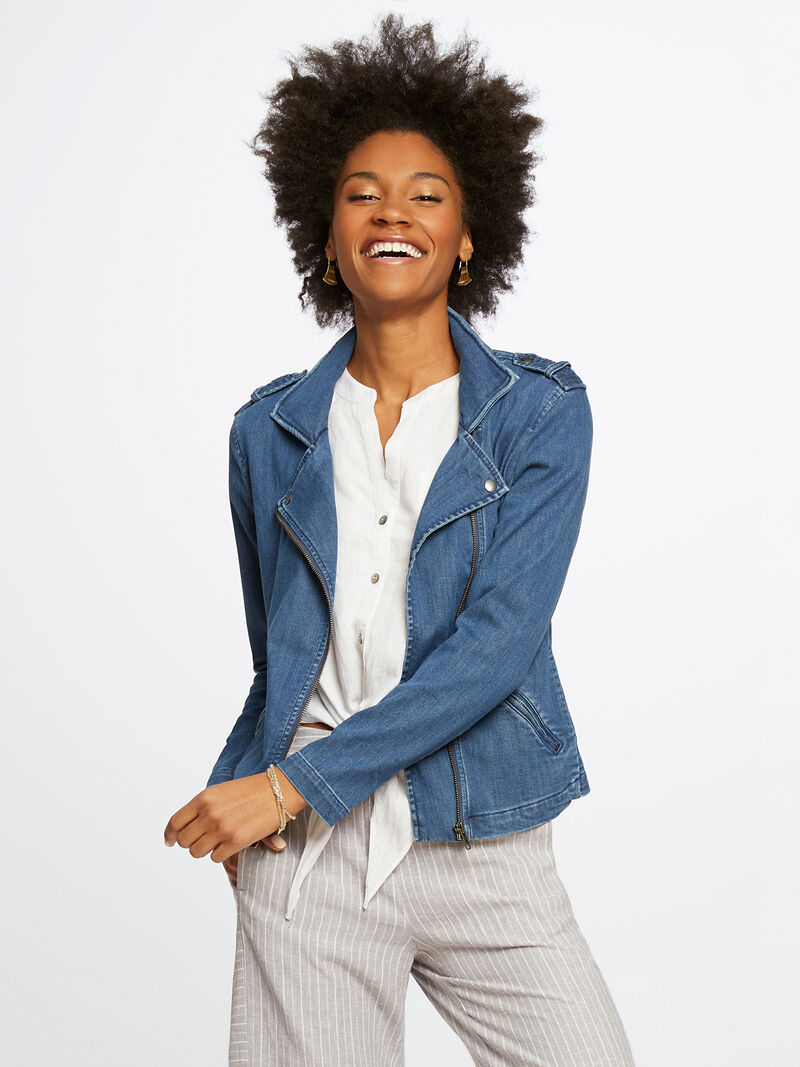 
                     Denim Biker Jacket