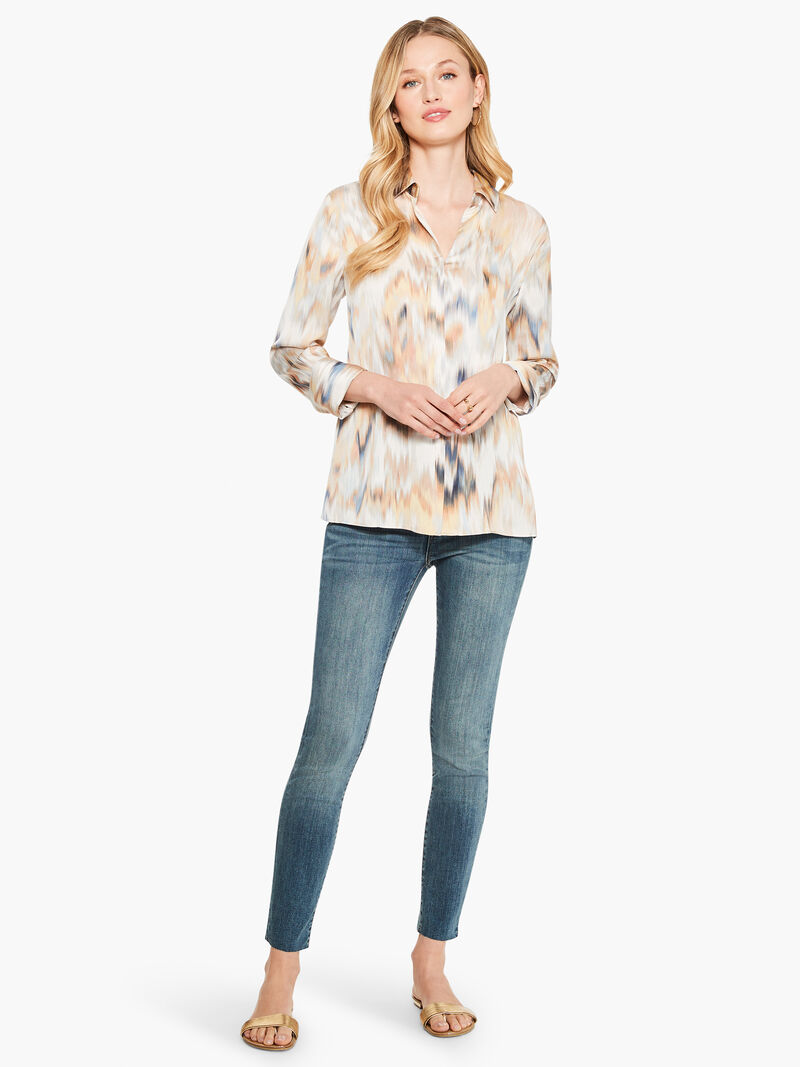 Woman Wears Dreamy Ikat Blouse image number 3