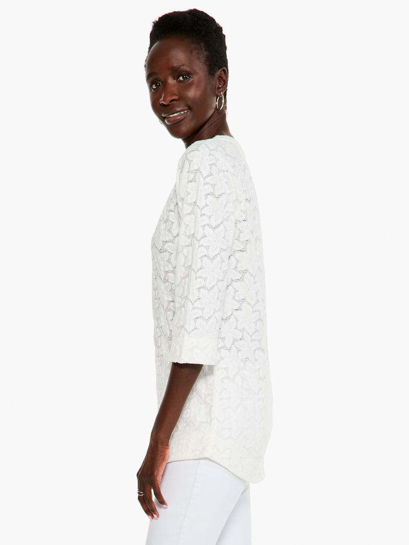 Woman Wears Petal Lace Top image number 1