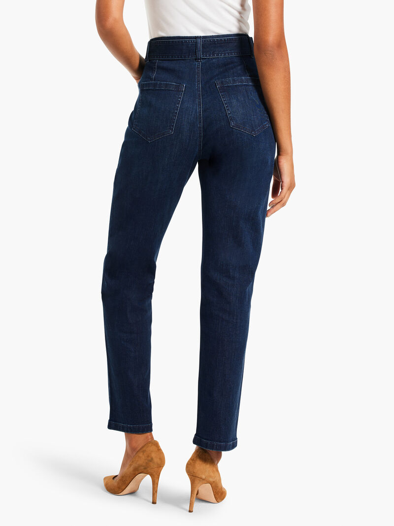 28" Belted Straight Ankle Jeans