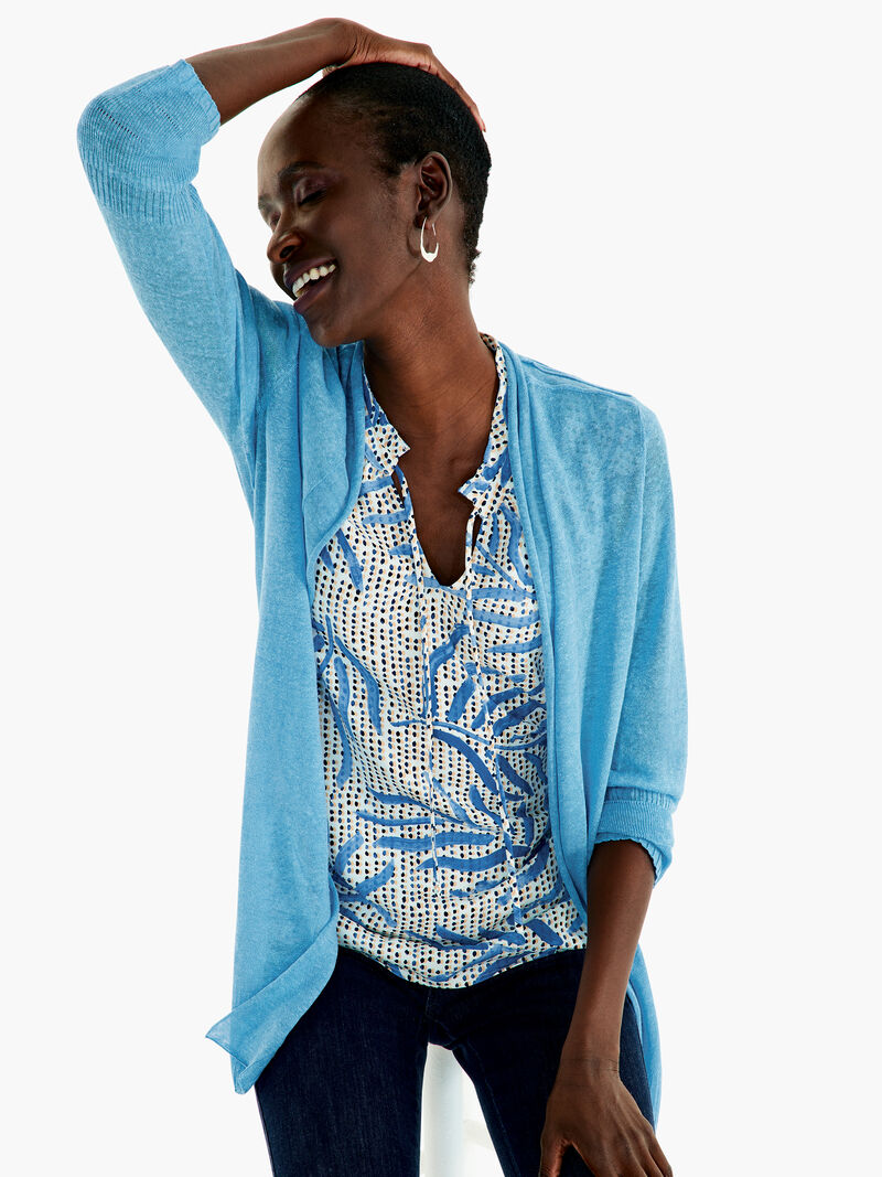 Woman Wears Go To Featherweight Cardigan Sweater image number 4