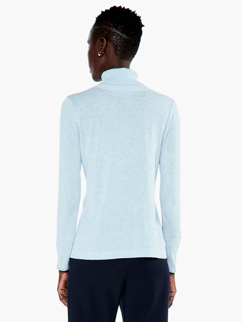 Woman Wears Turtleneck Sweater Tee image number 2