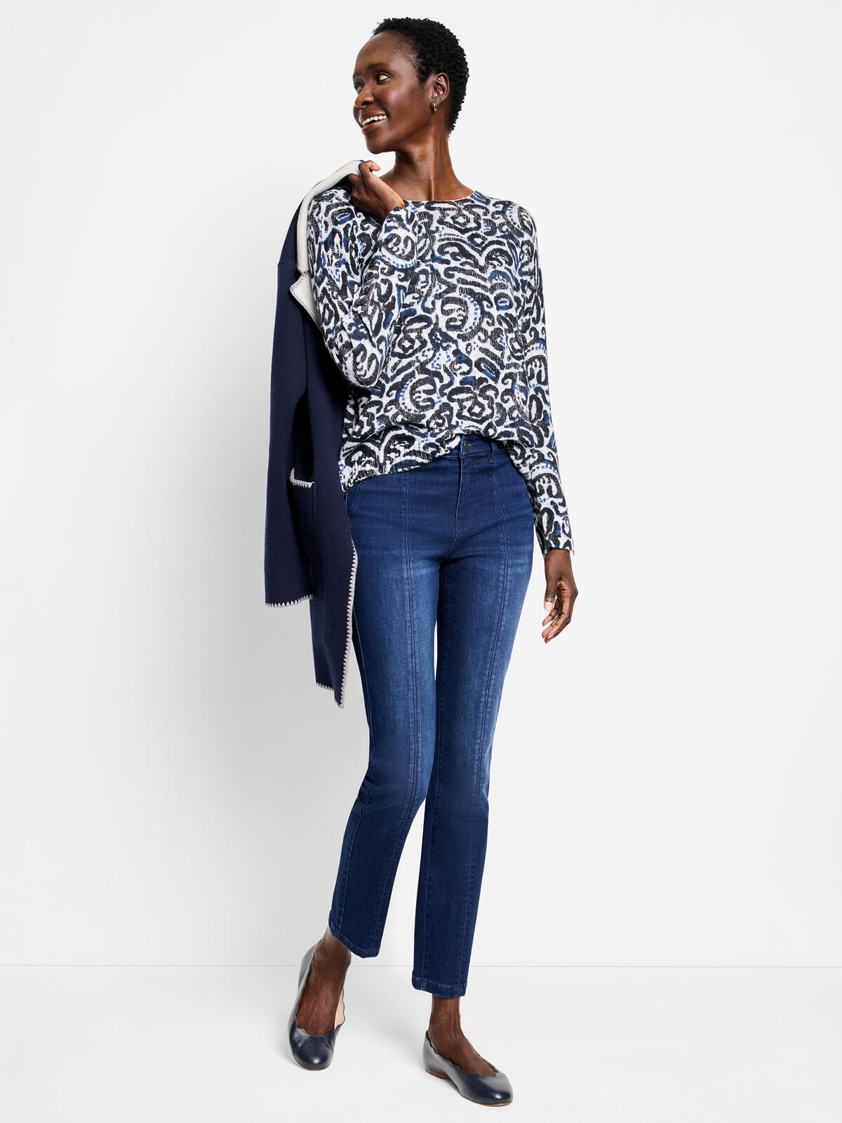 Tossed Paisley Supersoft Sweater