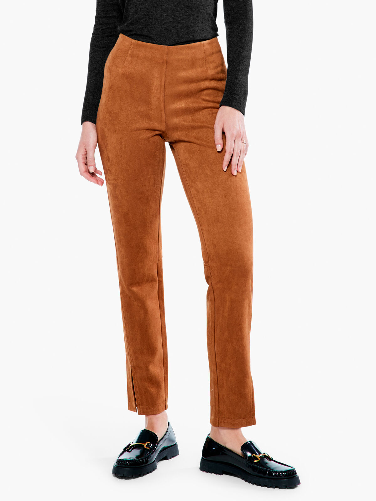 Seams Suede Slim Pant