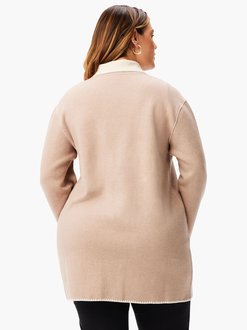 Woman Wears Cool Nights Reversible Knit Jacket image number 2