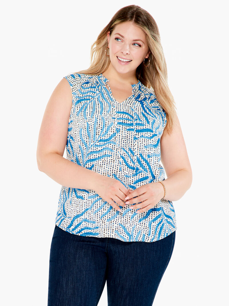 Woman Wears Palm Dot Tank image number 0