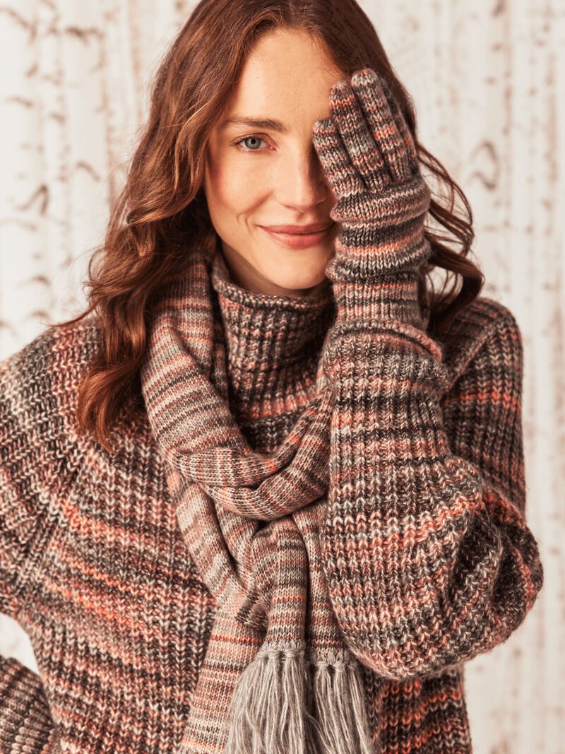 Woman Wears Party Mix Gloves image number 0