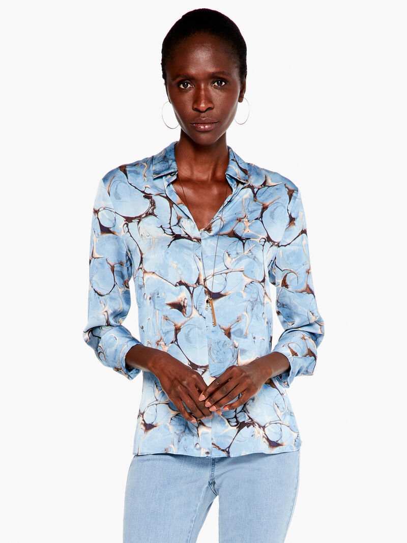 Woman Wears Marble Sky Shirt image number 1