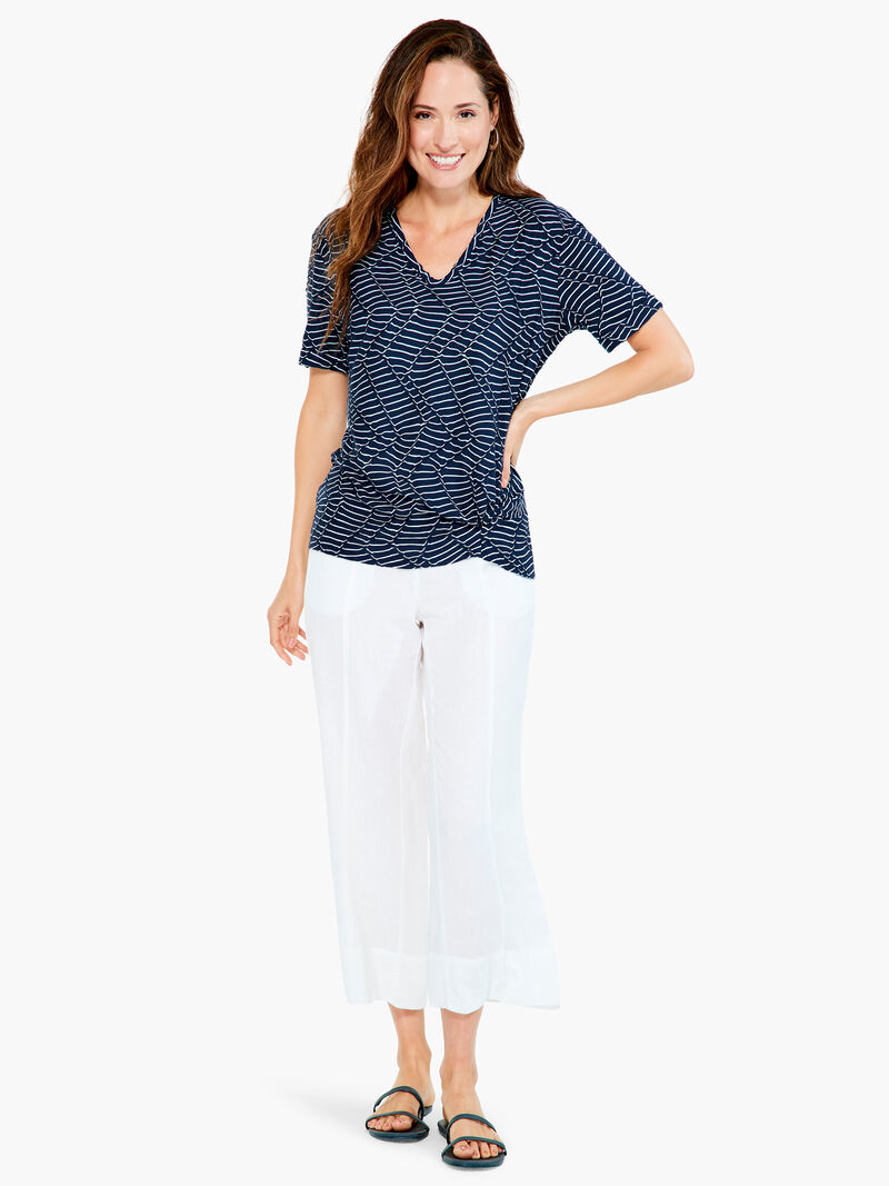 Woman Wears Mixed Lines Tee image number 3