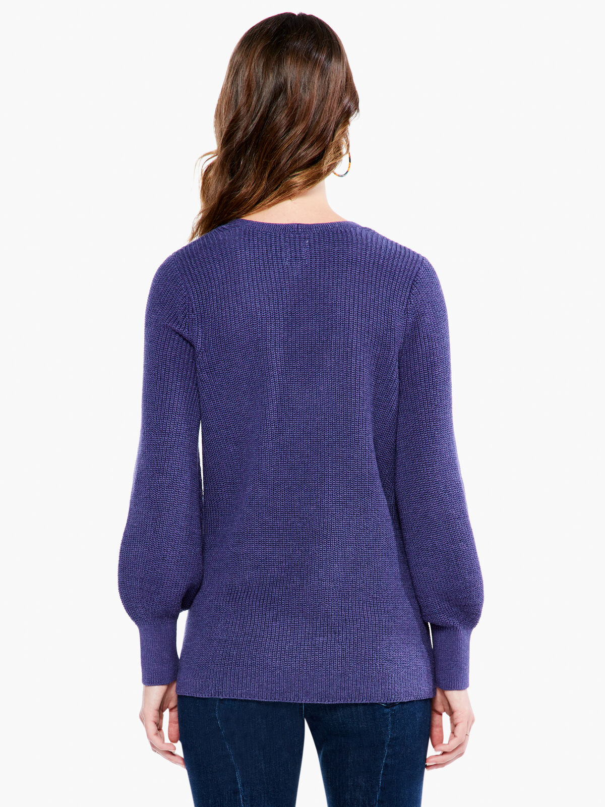 Shaker Knit V Neck Sweater