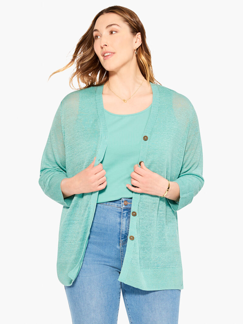 Woman Wears Featherweight Button Cardigan image number 0