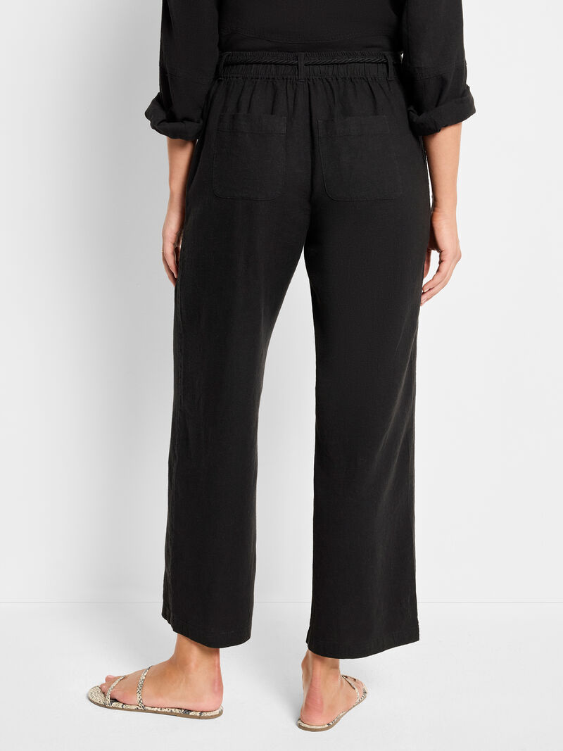 Woman Wears 26" Rumba Linen Rope Belt Pant image number 3