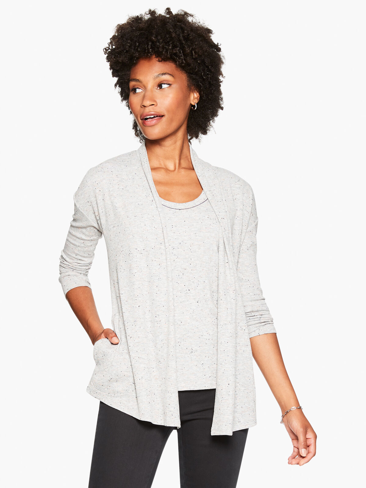 Speckled Knit Cardigan