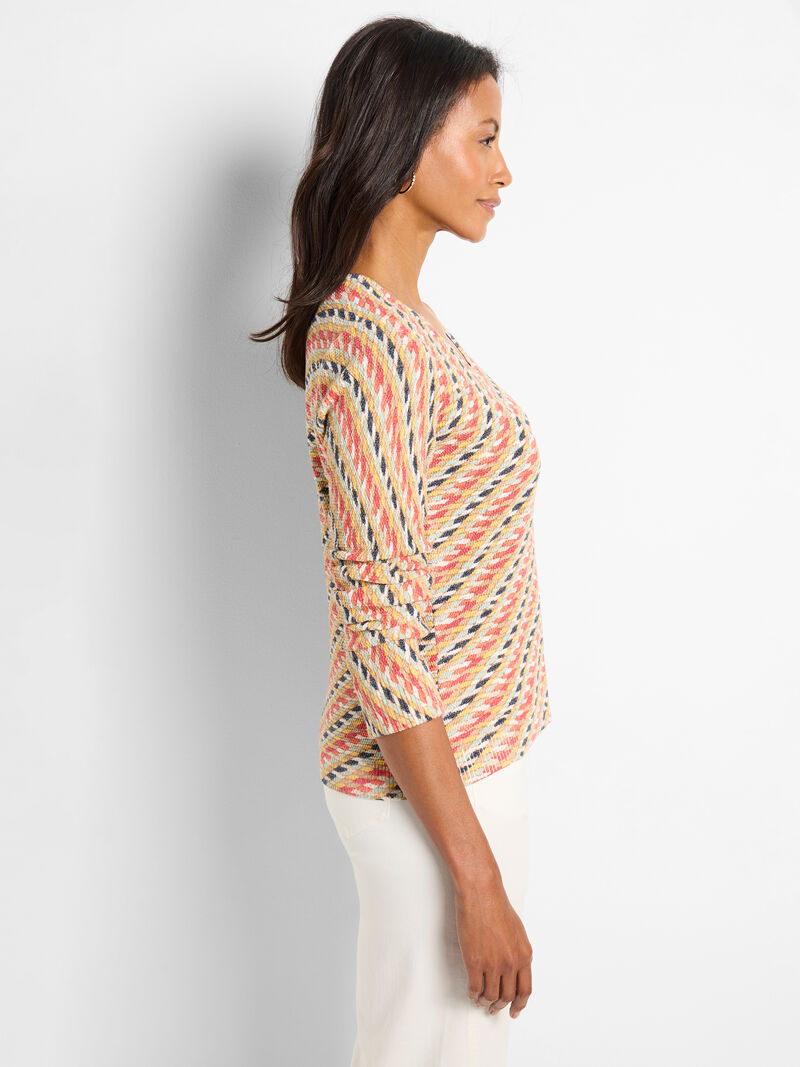 Woman Wears Rope Twist Sweater image number 4