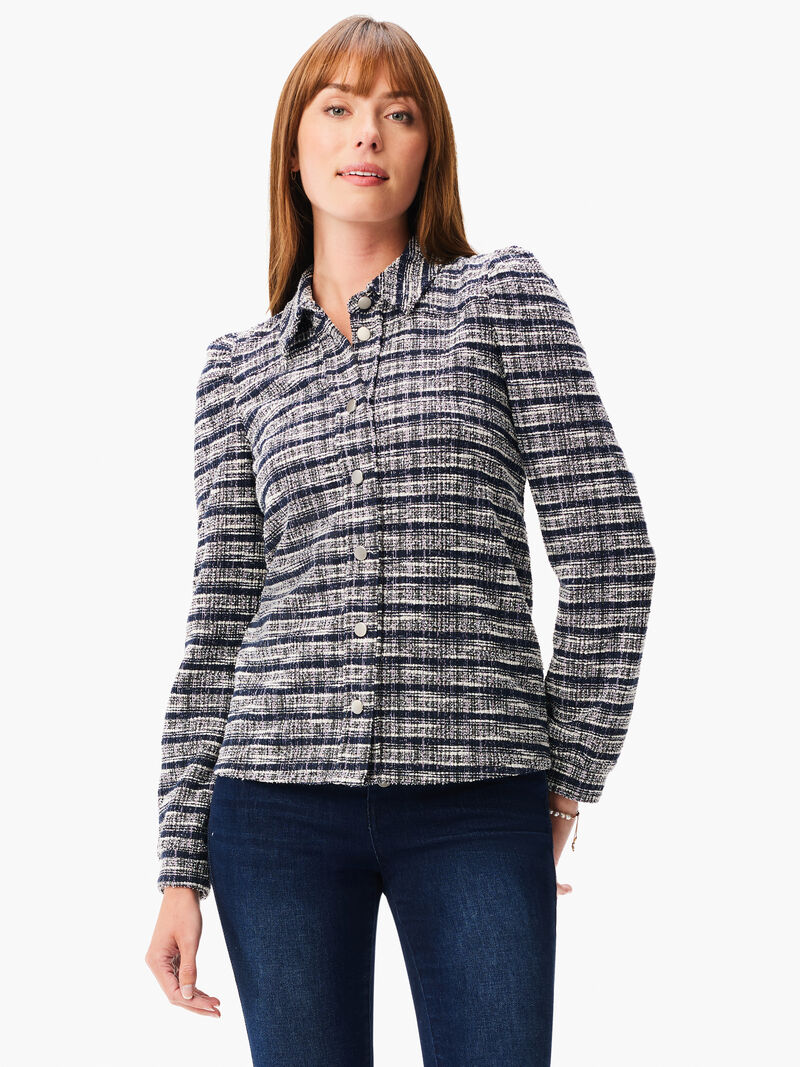 Girlfriend Plaid Knit Jacket