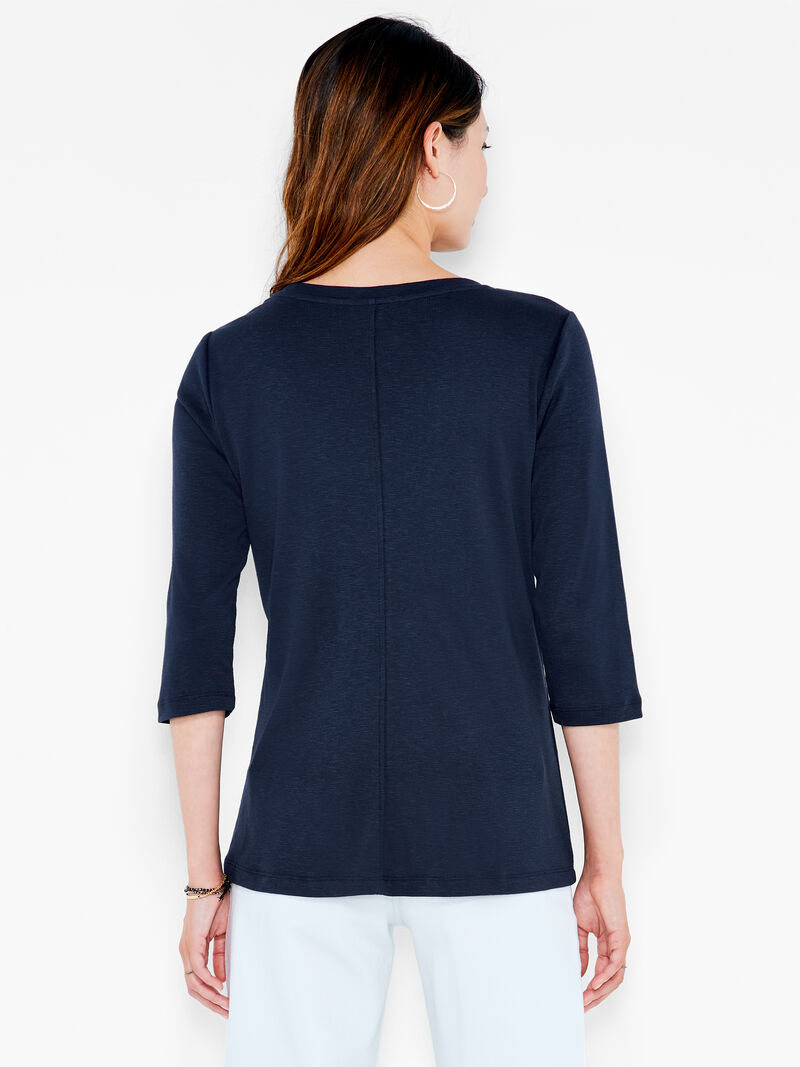 Woman Wears NZT 3/4 Sleeve Boat Tee image number 2