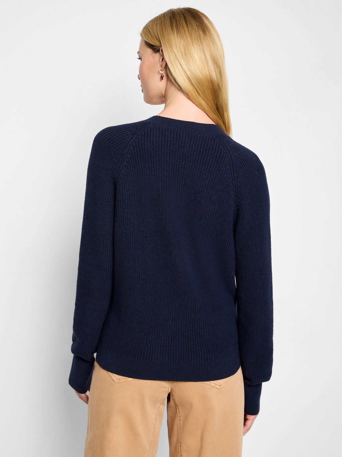 Shaker Stitch Wrap Sweater