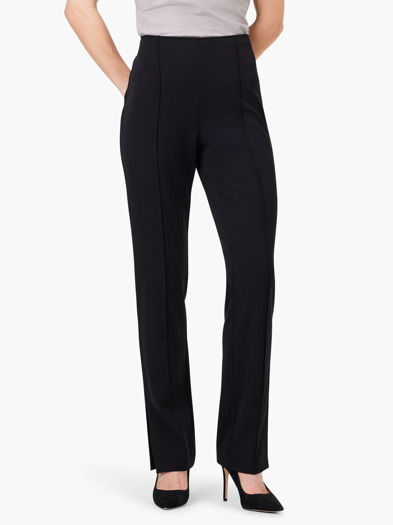 Woman Wears 31" Avenue Side Slit Straight Pant image number 0