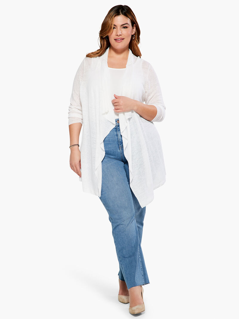 Woman Wears Featherweight Drape Cardigan image number 3