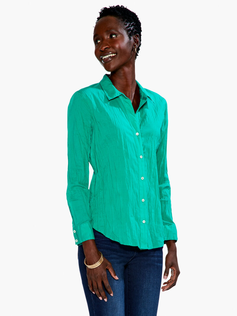 Woman Wears Crinkle Shirt image number 0