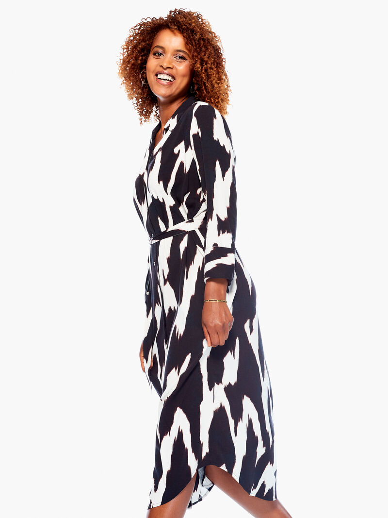 Woman Wears Monochrome Mood Live In Dress image number 3