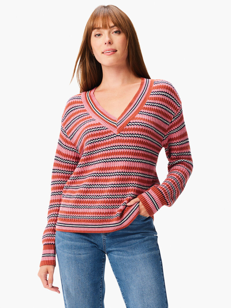 Woman Wears Island Sunset Sweater image number 0