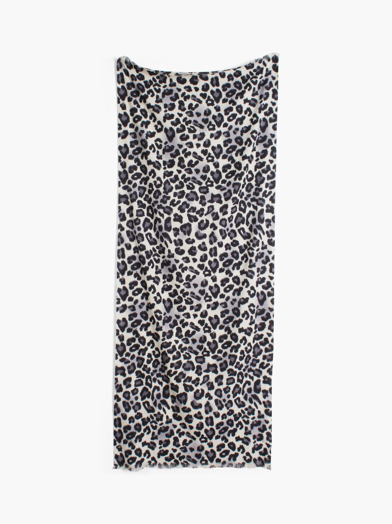 Woman Wears Classic Leopard Scarf image number 0