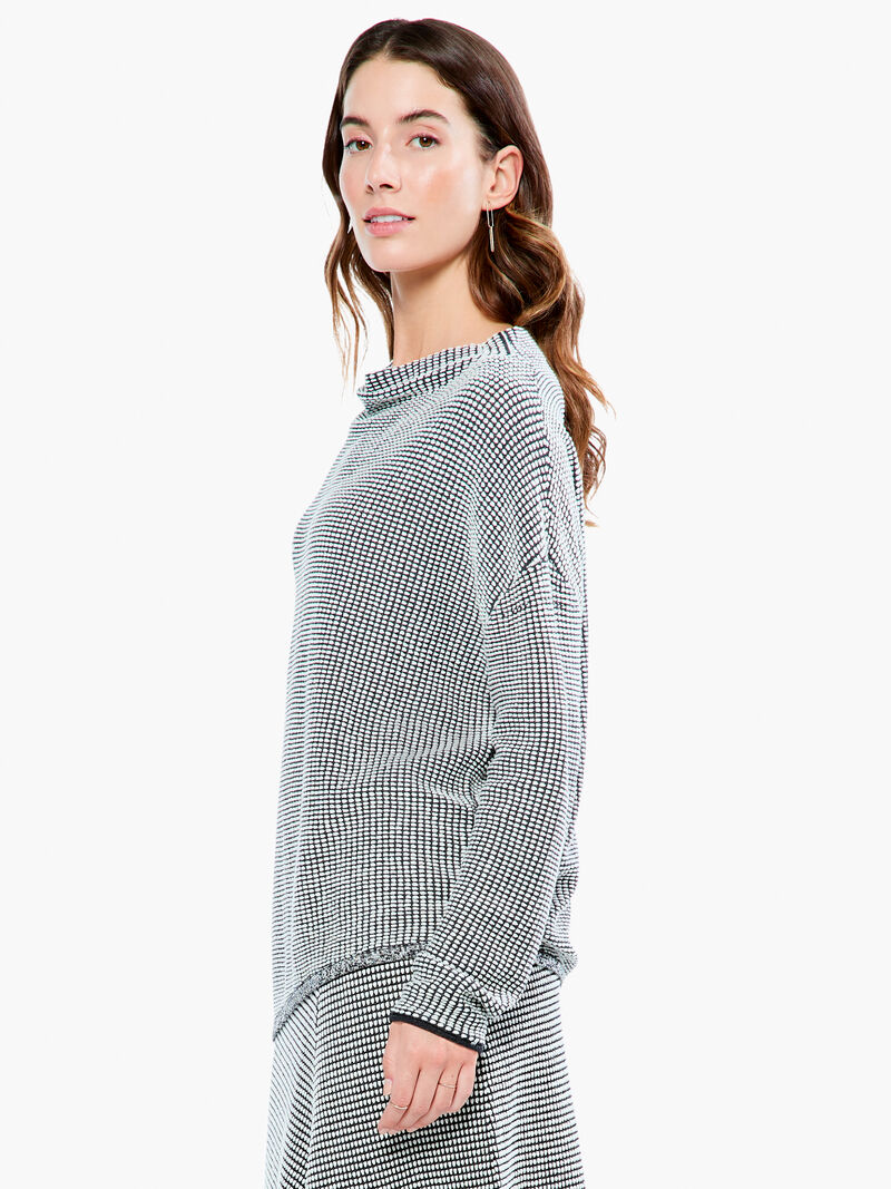 Woman Wears Pixel Knit Sweater image number 1
